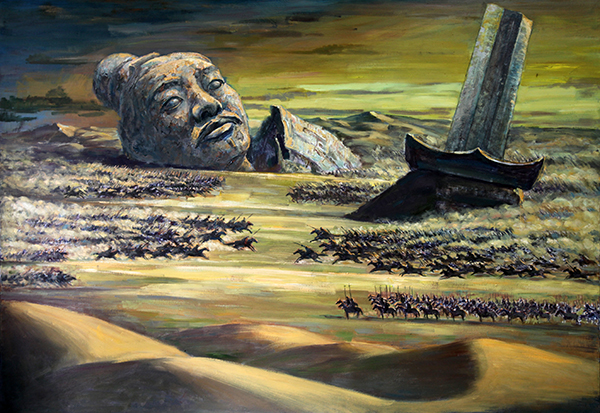 战 115x60cm布面油画2003年.jpg