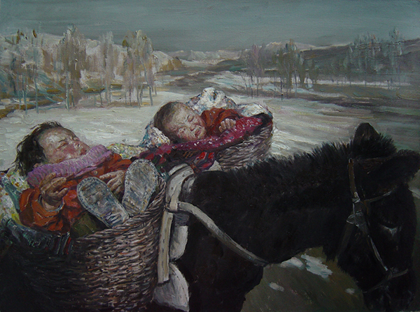 摇篮 64x80cm 1997年.jpg